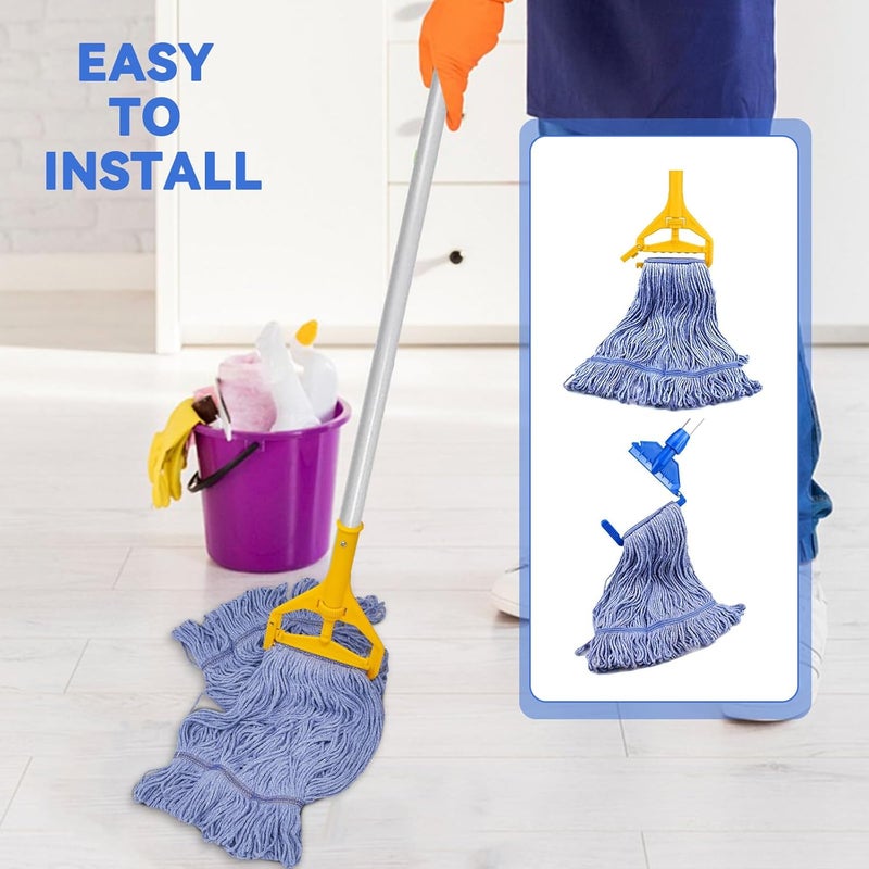 BeiLan Commercial Heavy Duty Mop Heads Replacement for Rubbermaid: 3 Packs Industrial Wet Mop Head for Floor Cleaning - Commercial Products Looped End String Head Refills - Image 4